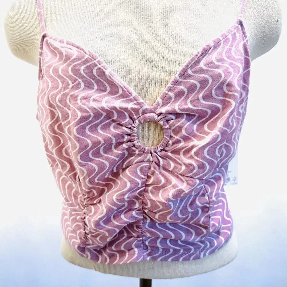 NWT SO GOODS FOR LIFE Juniors Sleeveless Straps Pullover V-Neck Purple Top Sz XL - Picture 4 of 10